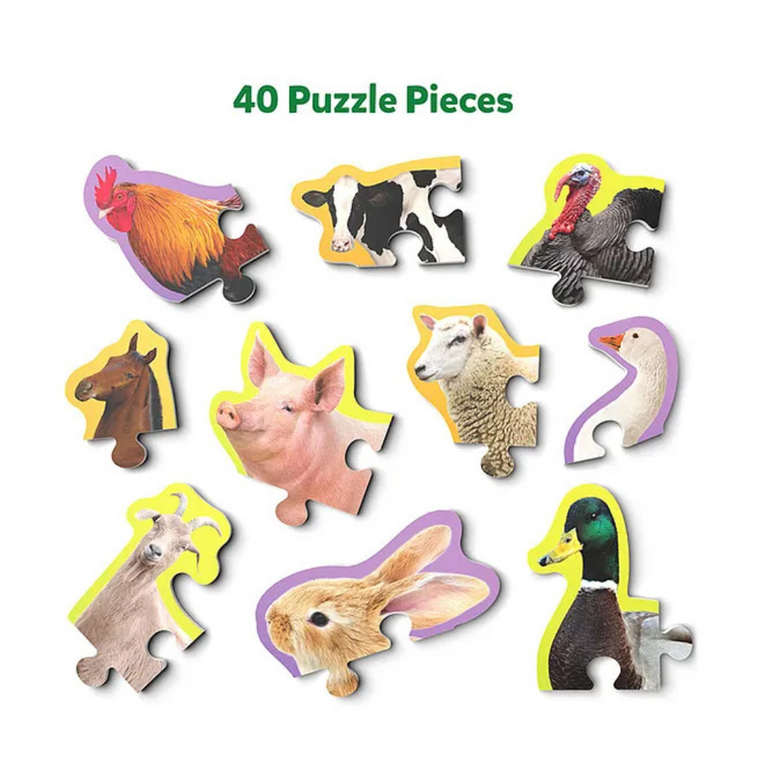 Skillmatics Step by Step Puzzle Farm Animal Jigsaw Puzzle - 40 Pieces