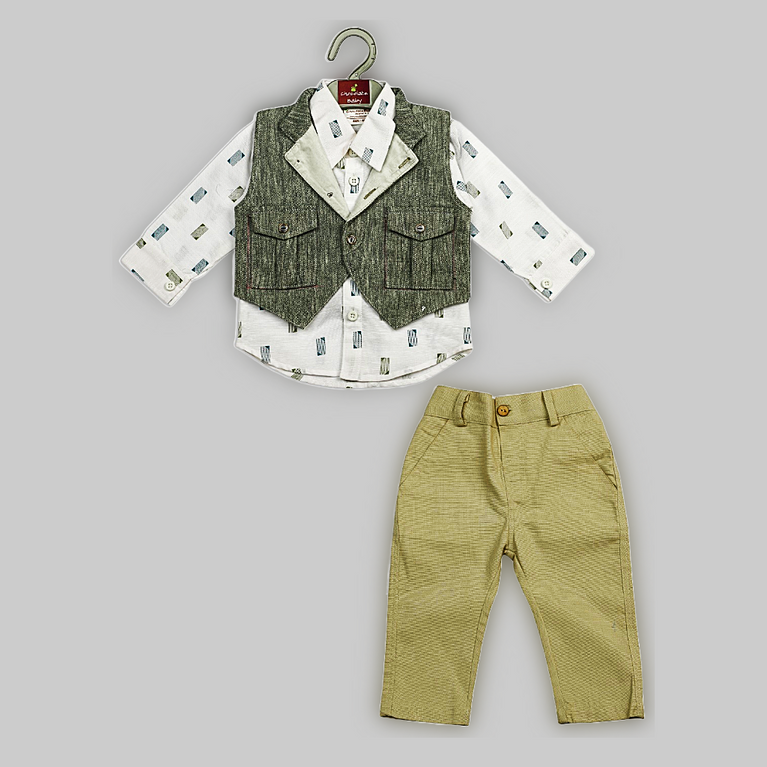 CB-F/S INFANT WAIST COAT  SET 2258