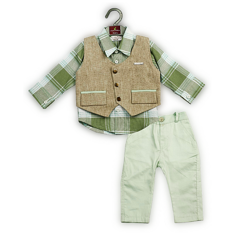 CB-F/S INFANT WAIST COAT  SET 2266