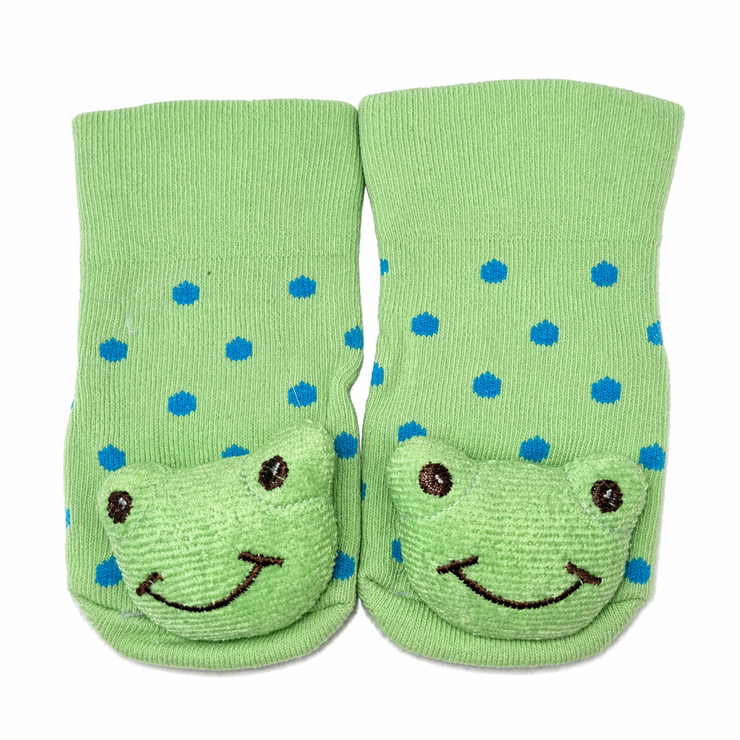 Cute Frog Baby Anti-Slip Socks – Soft Cotton Grip Socks for Infants & Toddlers