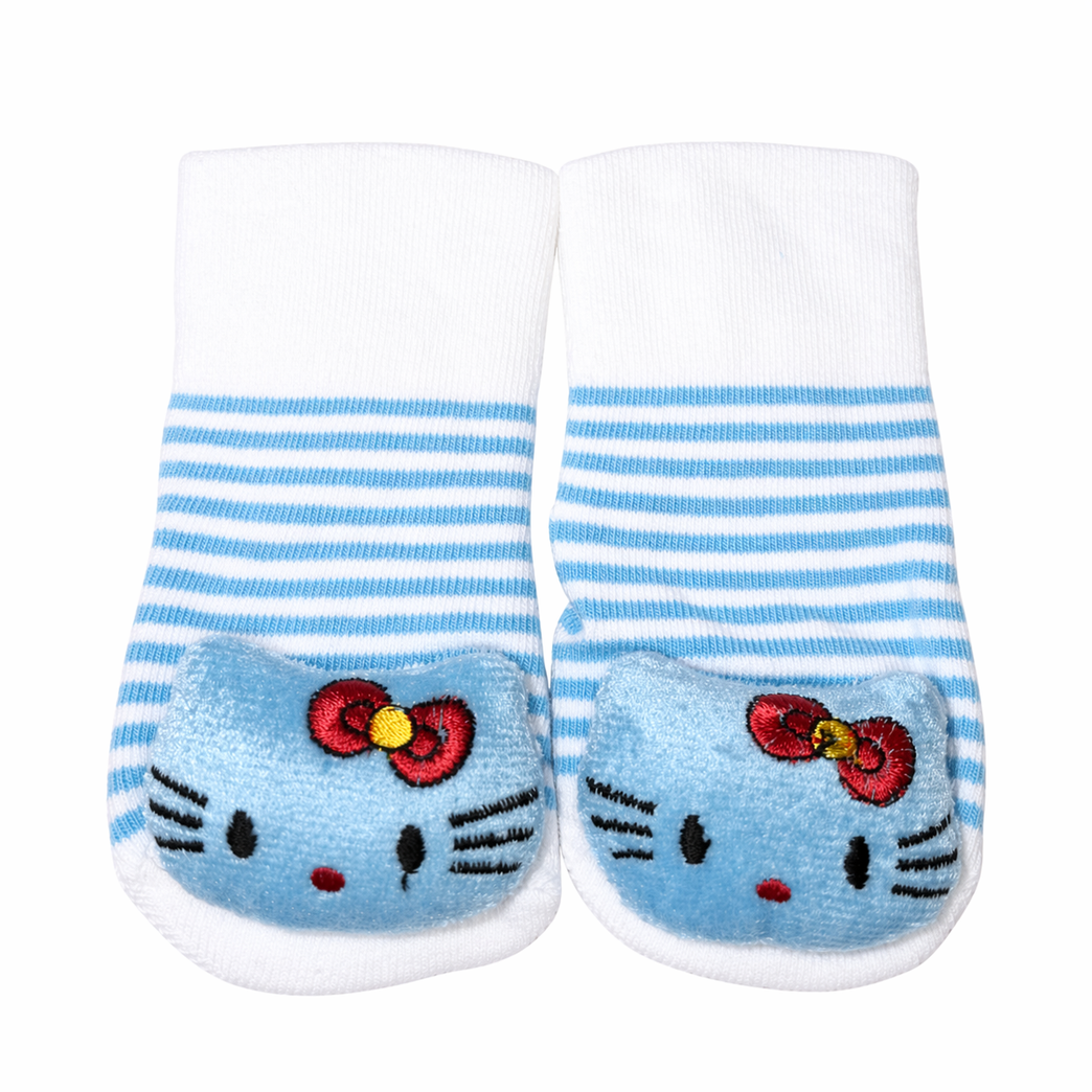 Cute Kitty Baby Socks – Soft Cotton Anti-Slip Infant Socks with Plush Design