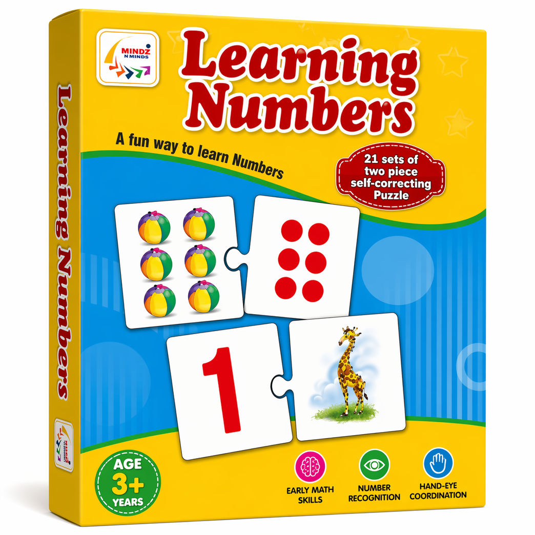 Learning Numbers Puzzle Cards for Kids (Age 3+)