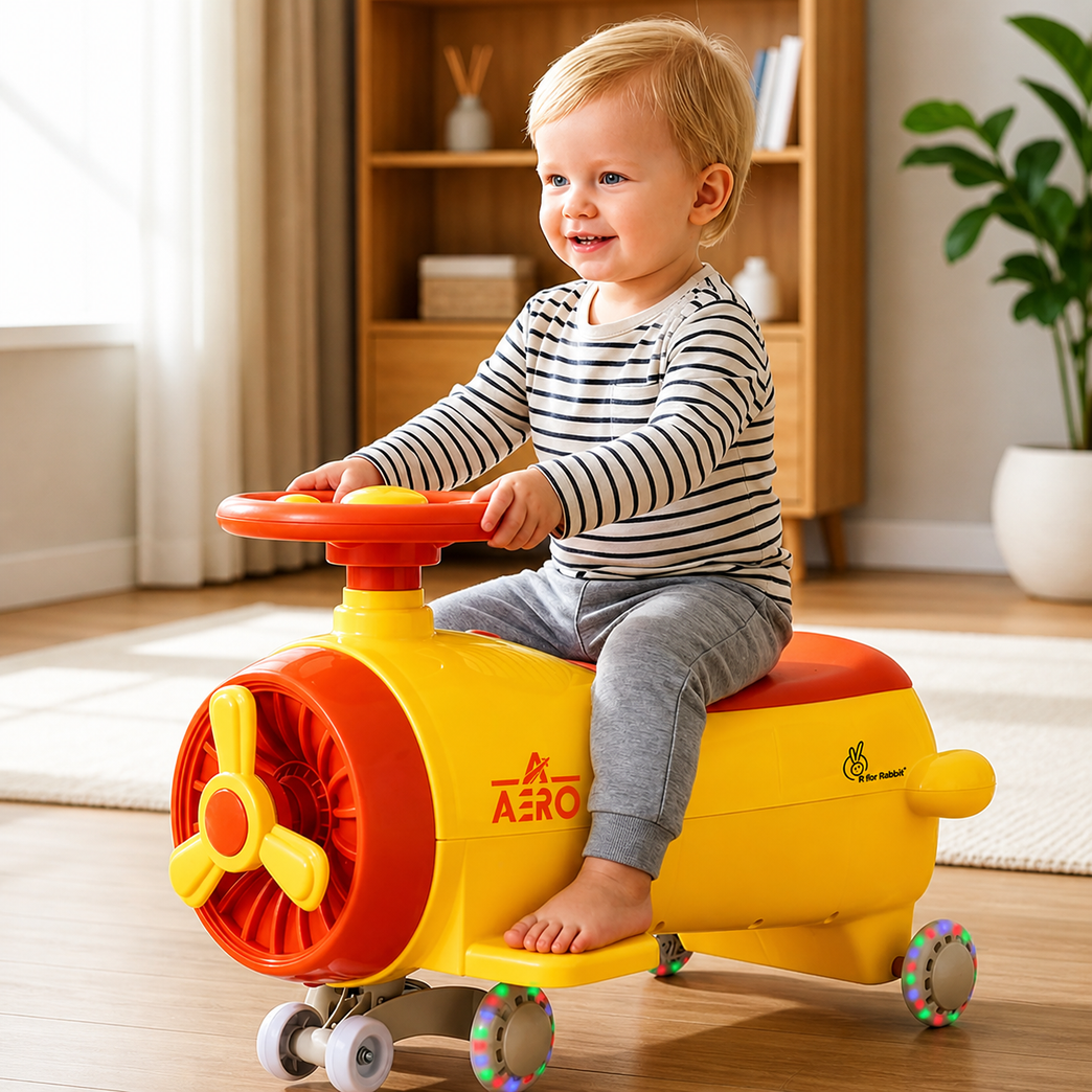 Kids Ride-On Wiggle Car with Steering Wheel | BIS Certified, BPA Free