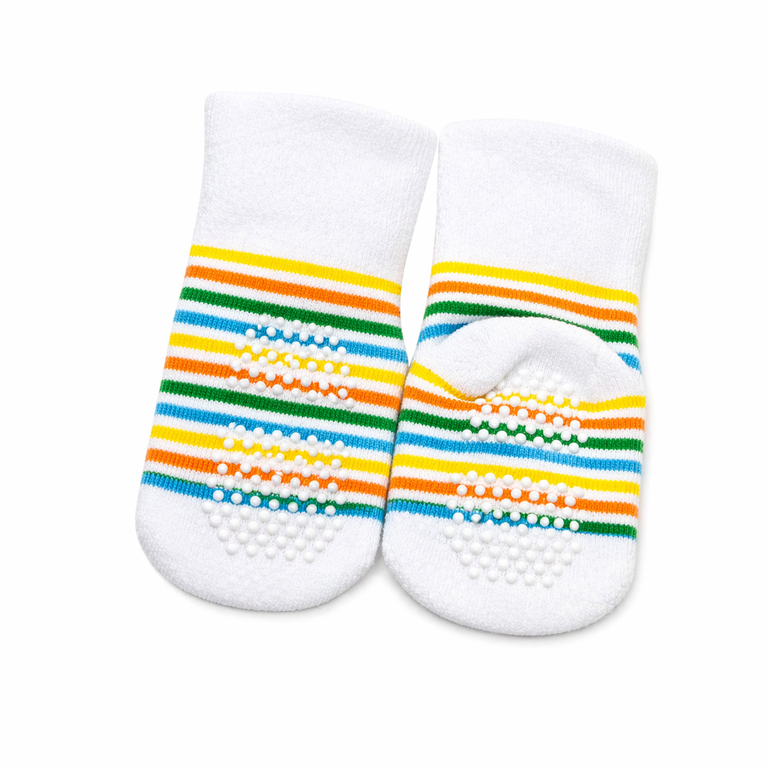 Cute Bee Baby Socks with Anti-Slip Grip – Soft Cotton Striped Socks for Infants & Toddlers
