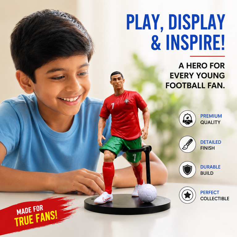 Cristiano Ronaldo| Football Legend Collectible PVC Action Figure with Display Stand