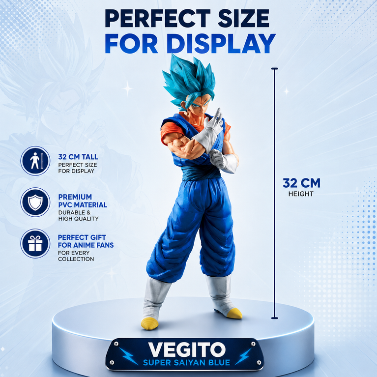 Vegito Super Saiyan Blue PVC Anime Action Figure Collectable Statue|32 cm