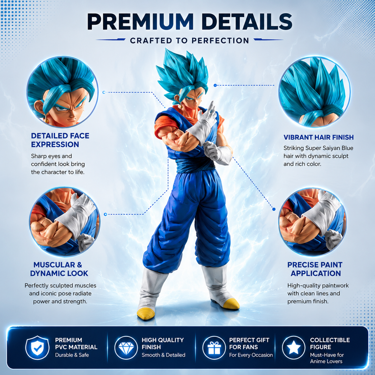 Vegito Super Saiyan Blue PVC Anime Action Figure Collectable Statue|32 cm