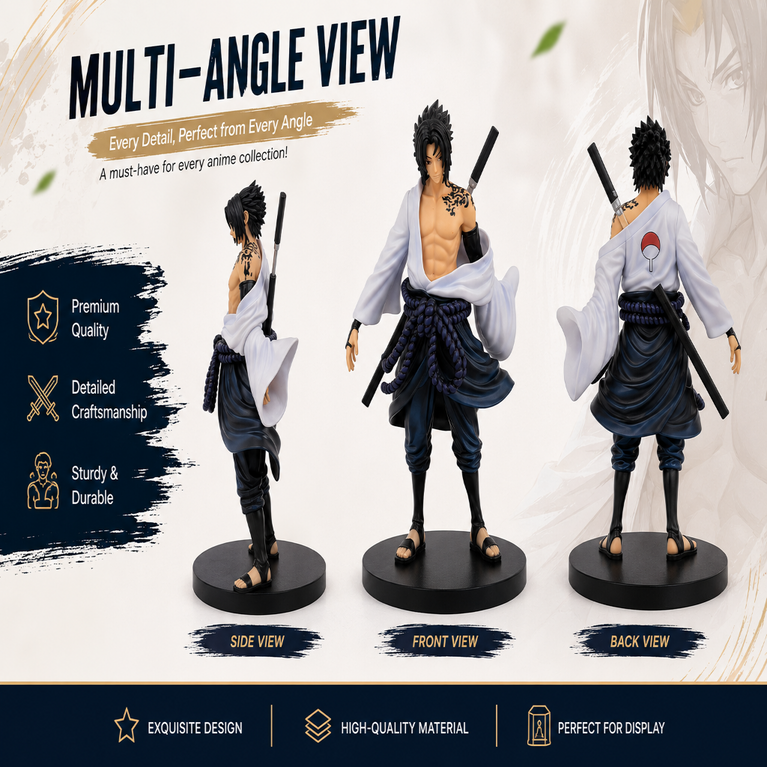Sasuke Uchiha| PVC Action Figure Collectible Statue with Display Base| 18 cm