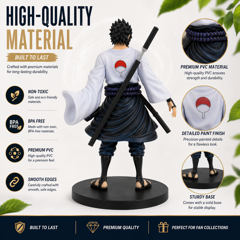 Sasuke Uchiha| PVC Action Figure Collectible Statue with Display Base| 18 cm