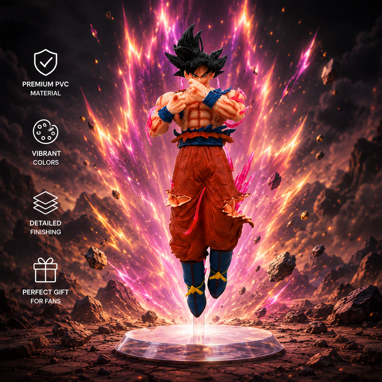 TUI Goku Action Figure Collectible PVC Statue with Display Stand|25 cm