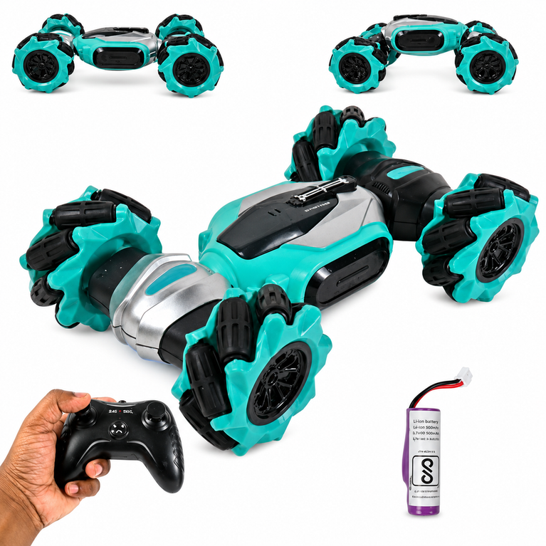 360° RC Stunt Drift Car for Kids – Rechargeable Remote Control Toy Car