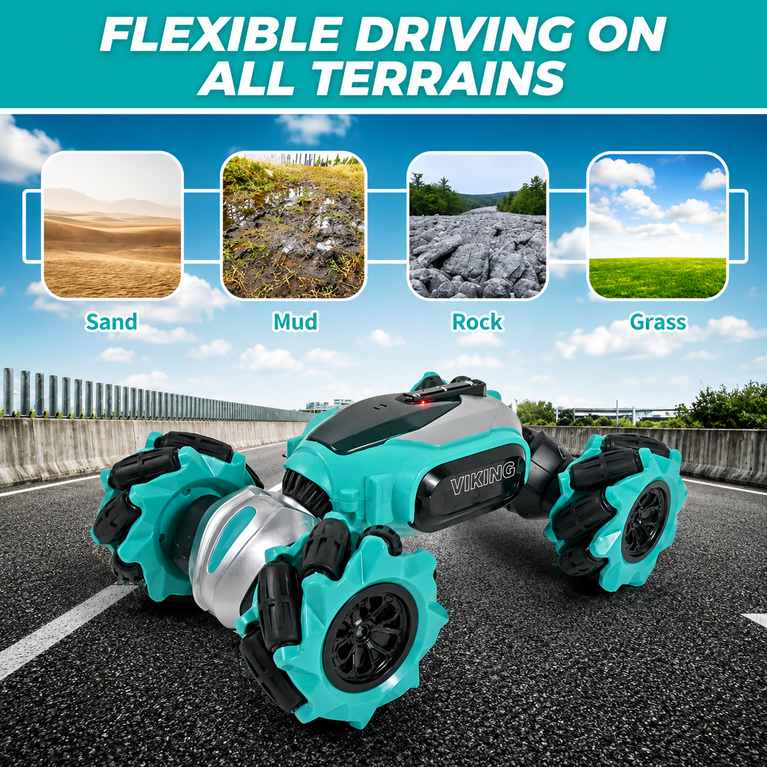360° RC Stunt Drift Car for Kids – Rechargeable Remote Control Toy Car
