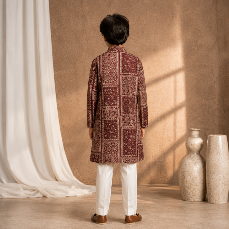 Boys Ethnic Printed Kurta Set