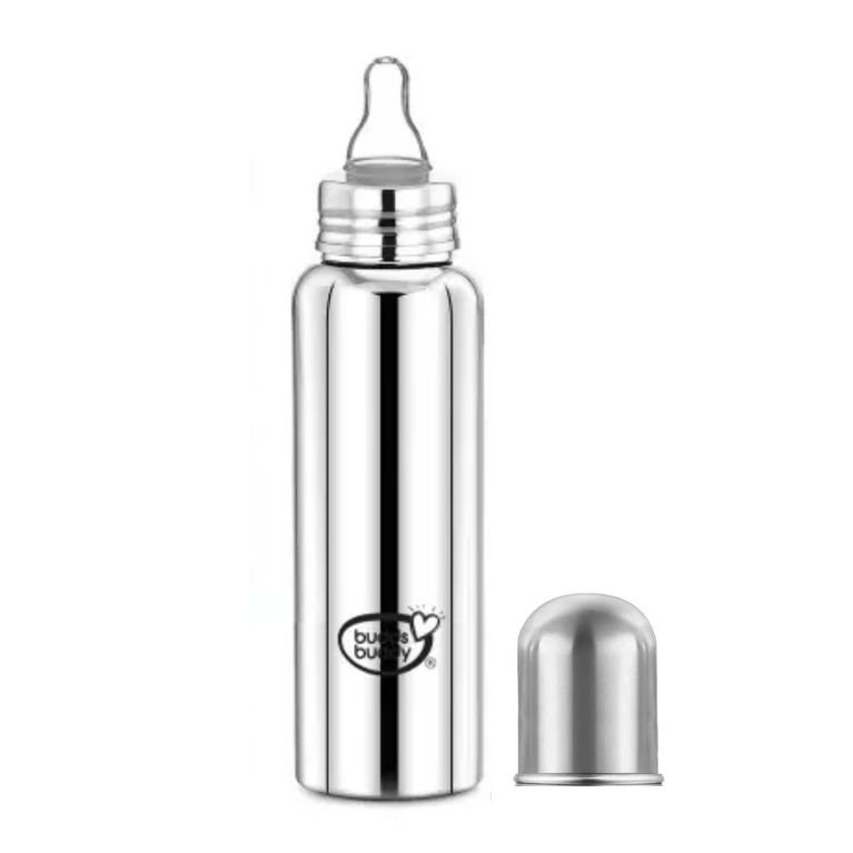 Buddsbuddy Deluxe Stainless Steel, 2 Stage Bottle 250ml-3m+