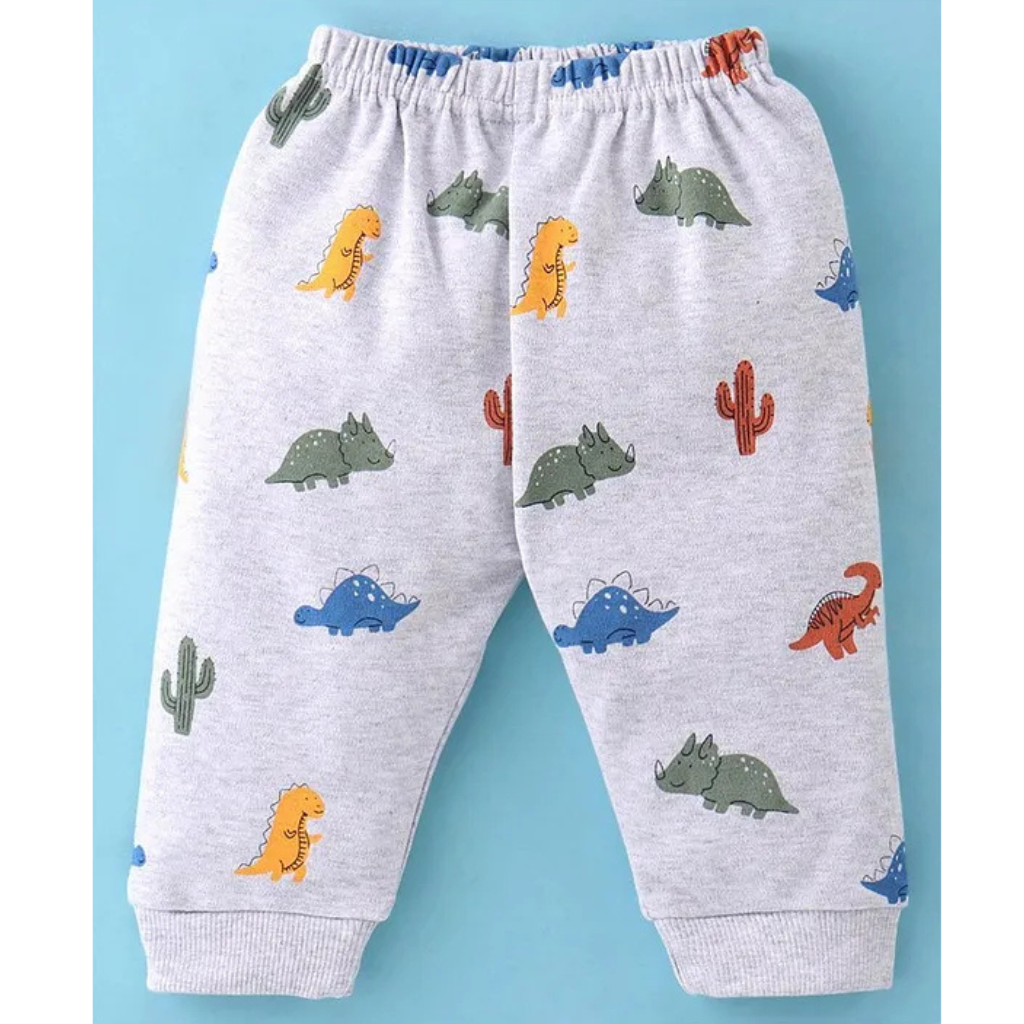 Boys Dinosaur Print Cotton T-shirt and Joggers Set