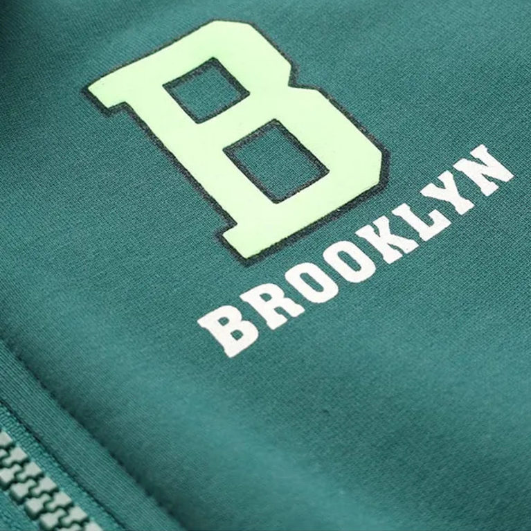 Doreme- Terry Knit Full Sleeves Sweatjacket with Text Print