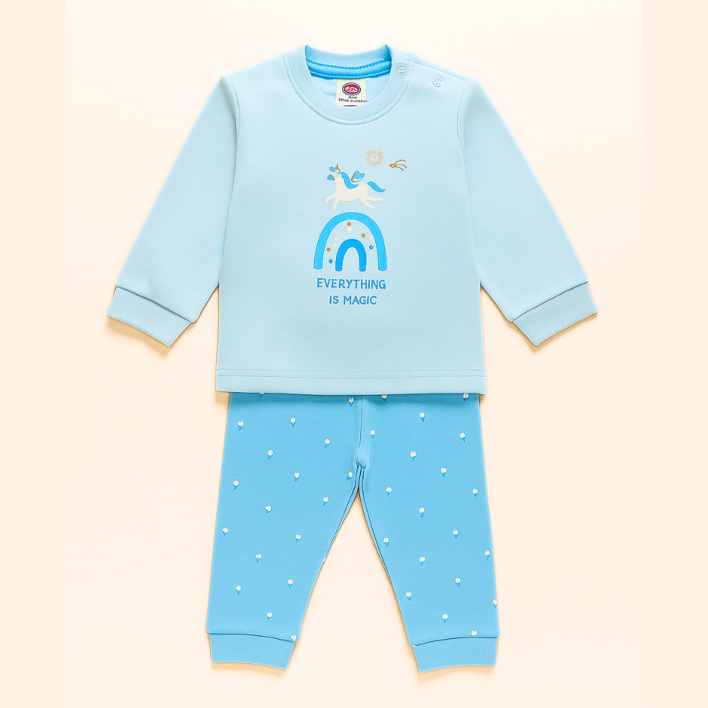 Zero- Interlock Knit Full Sleeves T-Shirt  Lounge Pants Set