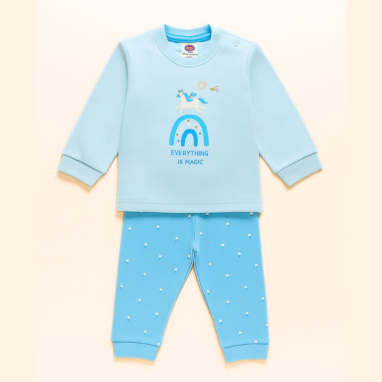 Zero- Interlock Knit Full Sleeves T-Shirt  Lounge Pants Set