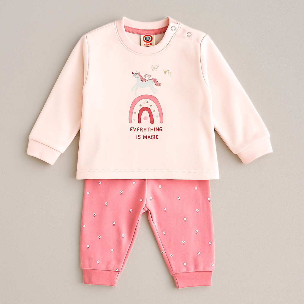 Zero- Interlock Knit Full Sleeves T-Shirt  Lounge Pants Set