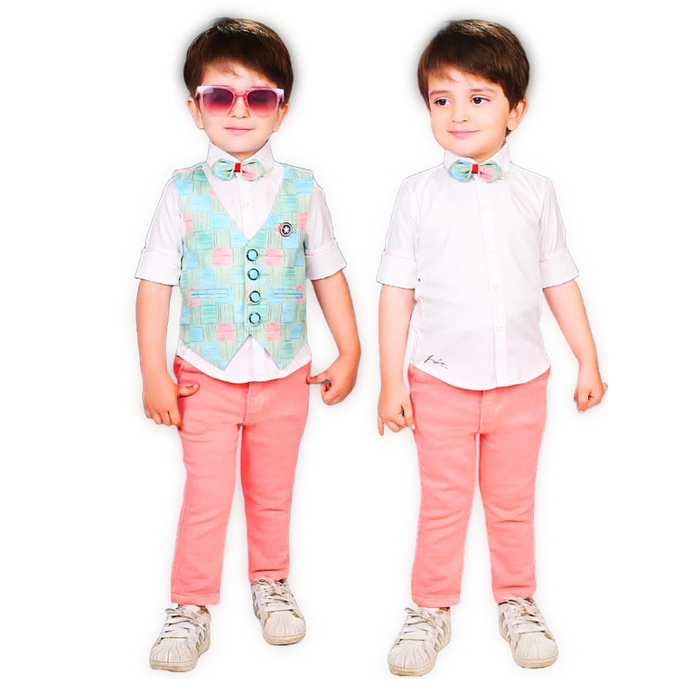 GOI-BOYS WAIST COAT SET 2055