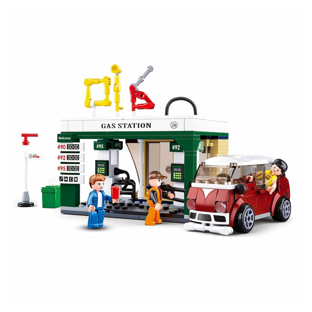 Sluban Building Block Toy Town – Petrol Station Set (322 Pieces) for Aged 6+