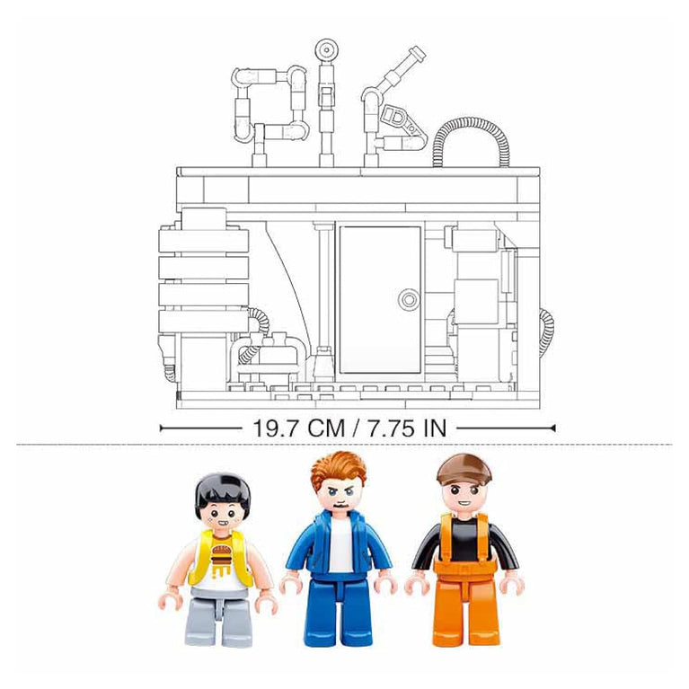 Sluban Building Block Toy Town – Petrol Station Set (322 Pieces) for Aged 6+