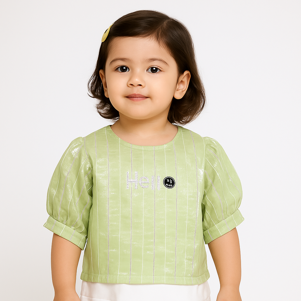 Nicky Kids - Hello Shine Light Green Party Top for Girls