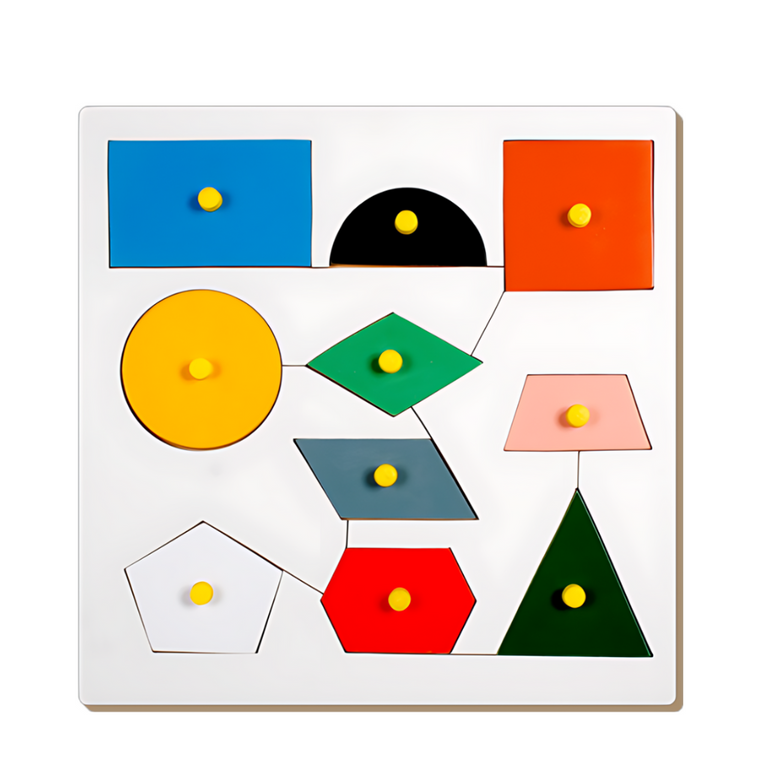 Little Genius - Wooden Insert Shape Board With Big Knob