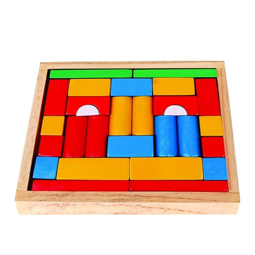 Little Genius- Building Blocks, Multi Color (28 Pieces)