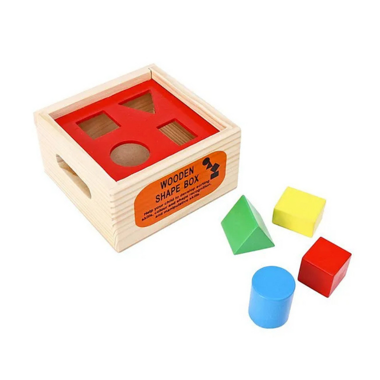 Little Genius- Wooden Shape Sorter Multicolour-5 Pieces
