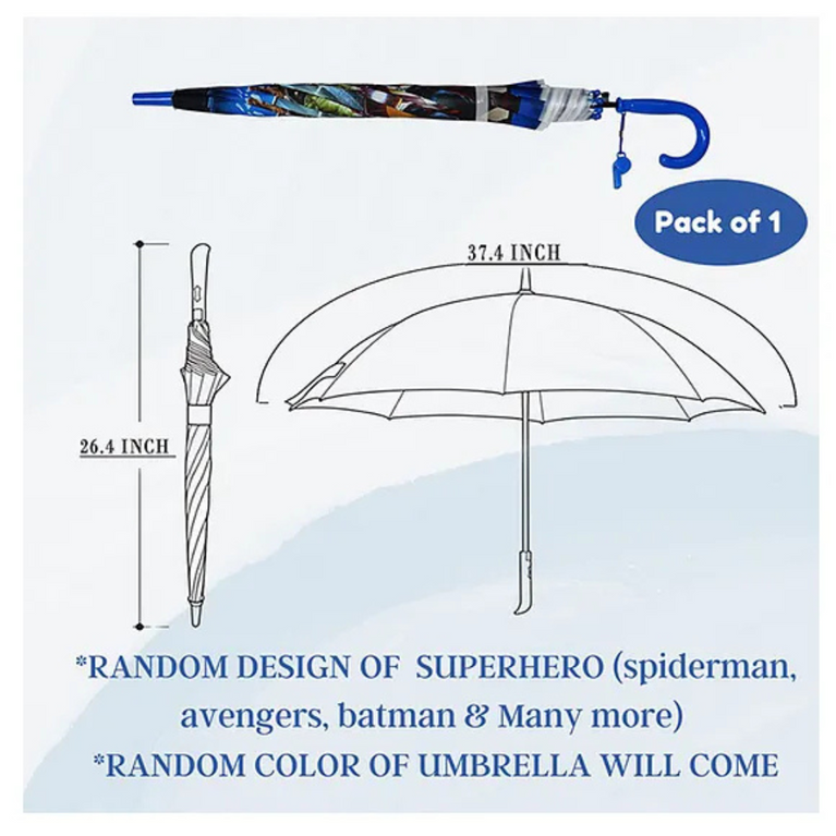 Ninos -Princess Theme Kids Umbrella – Pink Fairy Tale Castle Design for Girls (Ages 3–8)