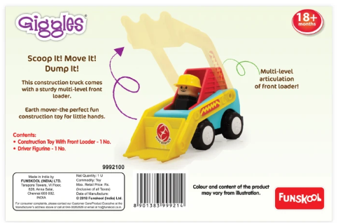 FUNSKOOL - Giggles Vehicles Loader Truck Toy