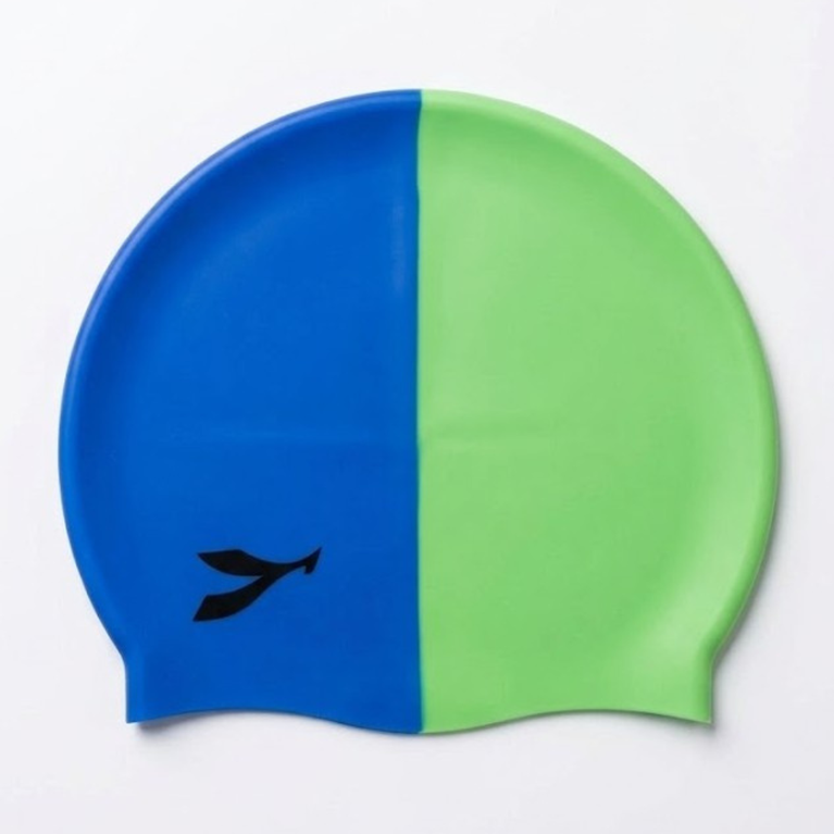 Kids Dual Tone Silicone Swimming Cap for Kids & Adults Stretchable Waterproof Swim Cap
