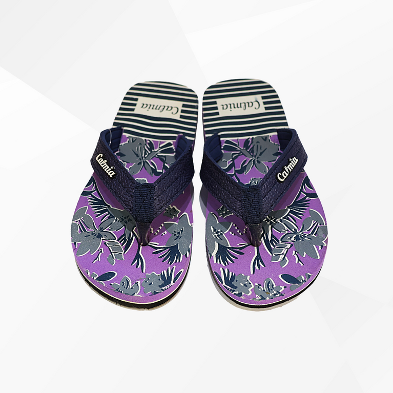 Kids Fun Floral Print Flip Flops