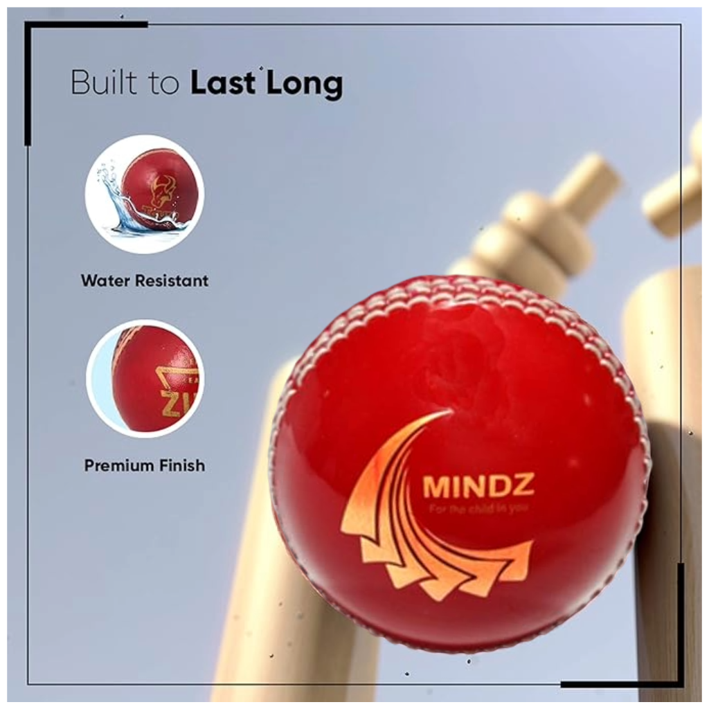 Mindz -Synthetic Ball l Perfect Outdoor and Indoor Game for Kids and Adults l Red Color