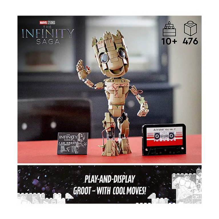 LEGO Marvel I am Groot  Building Kit 476 Pieces