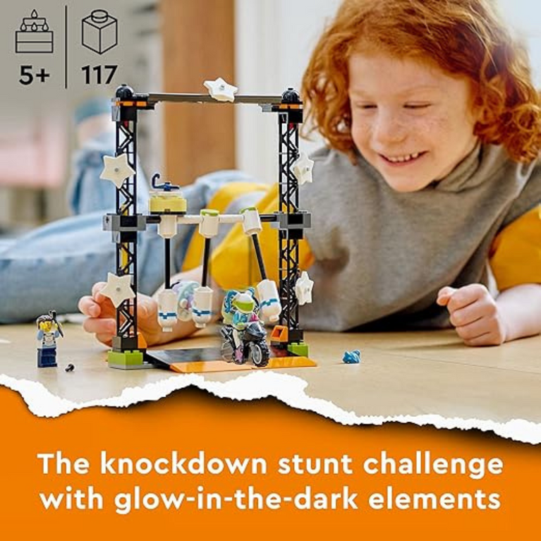 LEGO City The Knockdown Stunt Challenge Building Kit (117 Pcs)