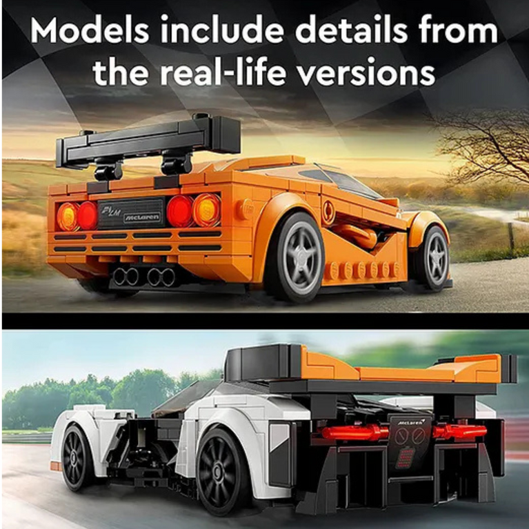 LEGO Speed Champions McLaren Solus GT and McLaren F1 LM Building Toy Set
