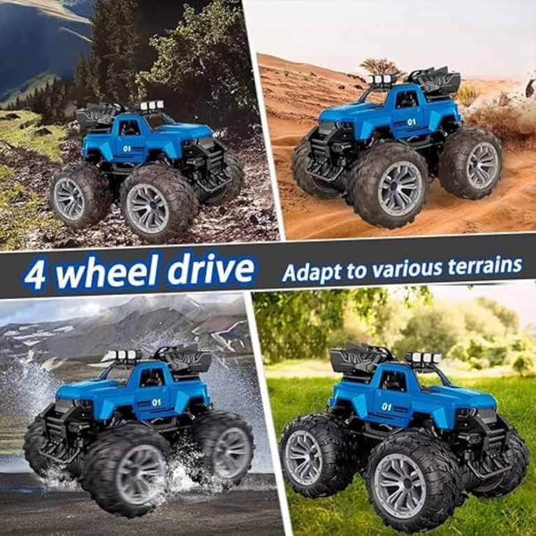 RC Racing Cars 2.4Ghz LED Light Kids Toys 4WD Off Road RC Stunt Car
