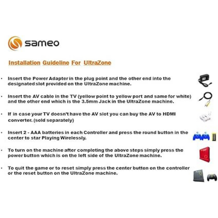 Sameo Ultrazone Wireless 8 Bit Game Console for TV