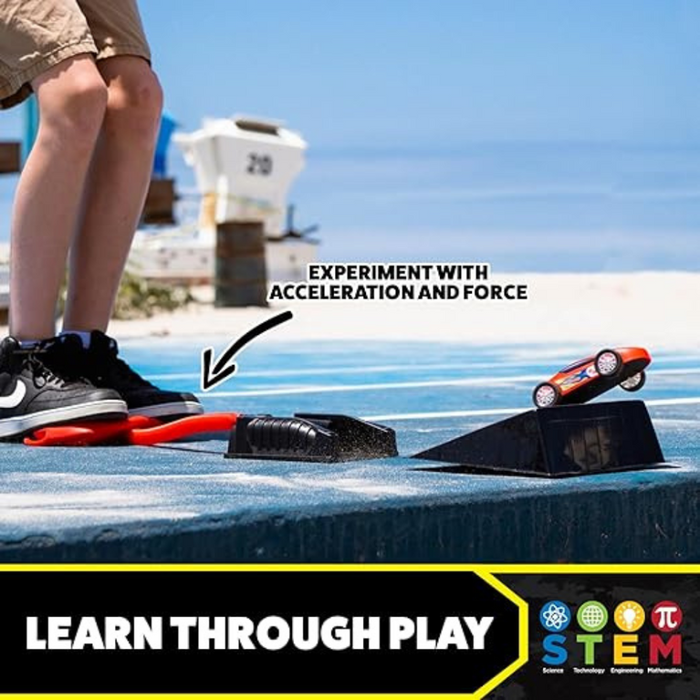 Stomp Rocket Original Stomp Racers Car with 2 Cars & 2 Launcher for Kids Age 5 +