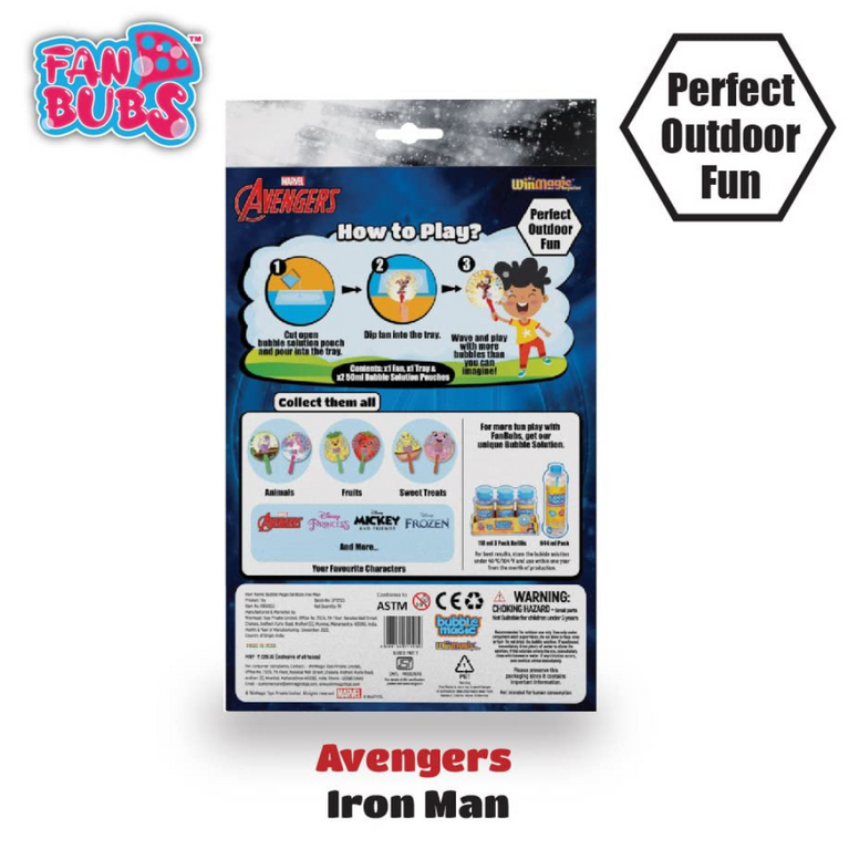 Bubble Magic FanBubs Ironman Theme For Kids 3+ years