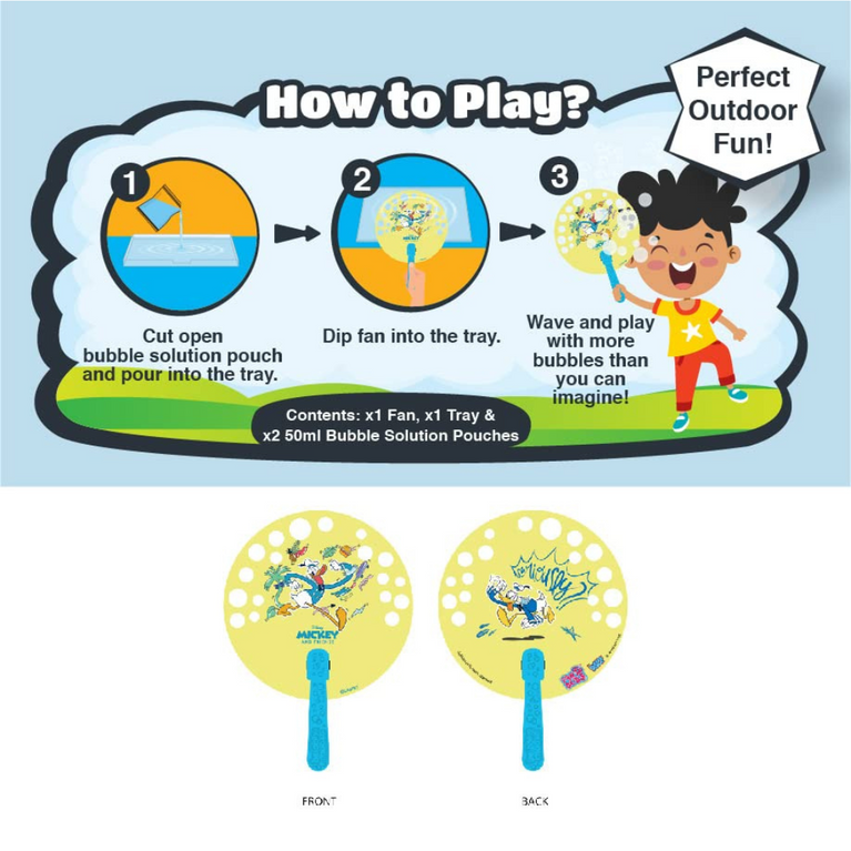 Bubble Magic Fan Bubs Donald Duck Theme For Kids 3+ years