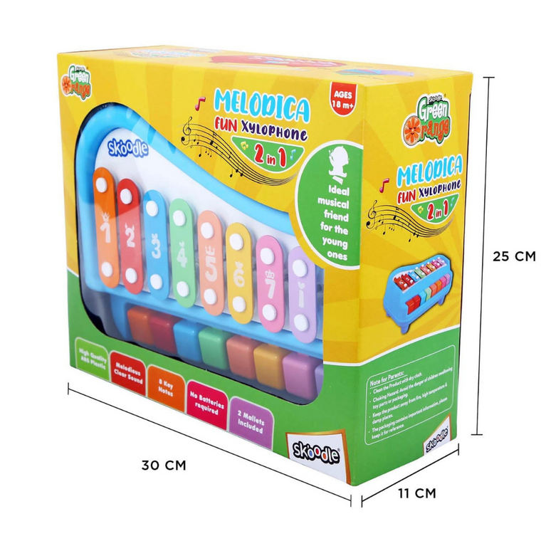 Skoodle 2-in-1 Xylophone Musical Piano Non-Toxic ,BPA free Suitable For Kids.