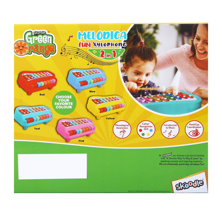 Skoodle 2-in-1 Xylophone Musical Piano Non-Toxic ,BPA free Suitable For Kids.