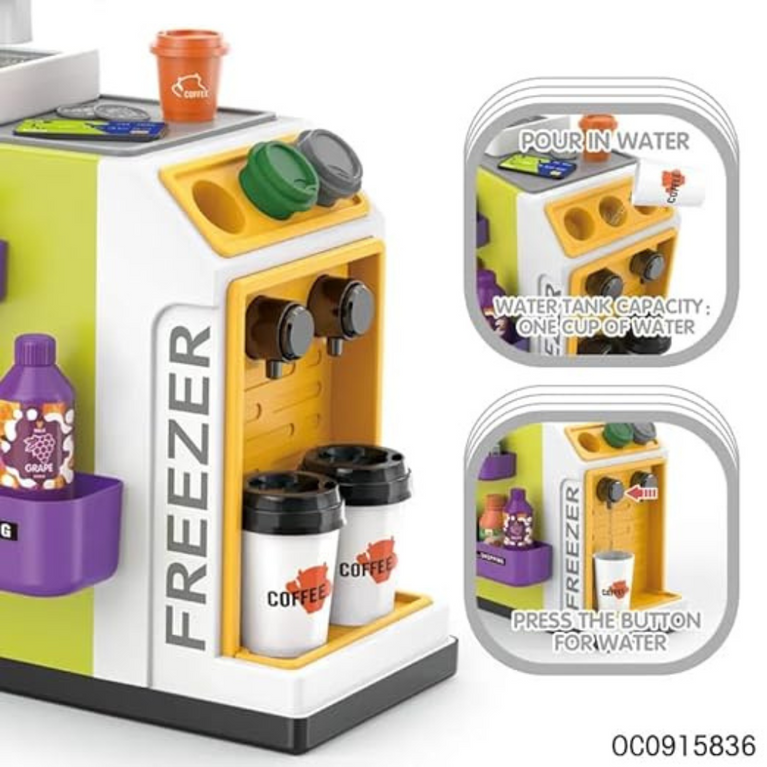 Star Impex Toy Supermarket Checkout Shopping Basket Plastic Kids Shopping Mall Game Set