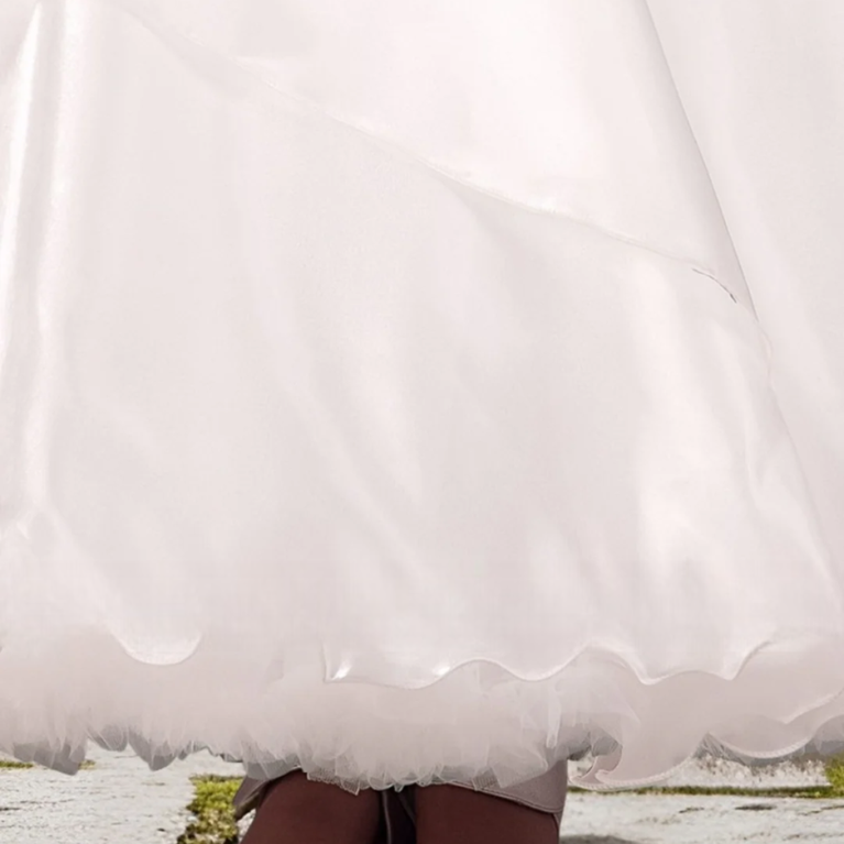 White Beads and Sequins work Kaftan Styled Long Party Frock for Girls