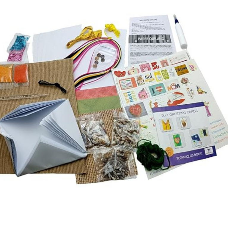 TOYKRAFTT Craft Kit for Kids Cards| Crafted Creations| Card Making Activity Kit| Greeting Cards Decoration Material|