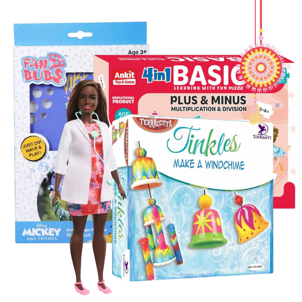 Ninos Rakhi Special Gift Set for Kids – Fun-Filled Toy Surprise Box