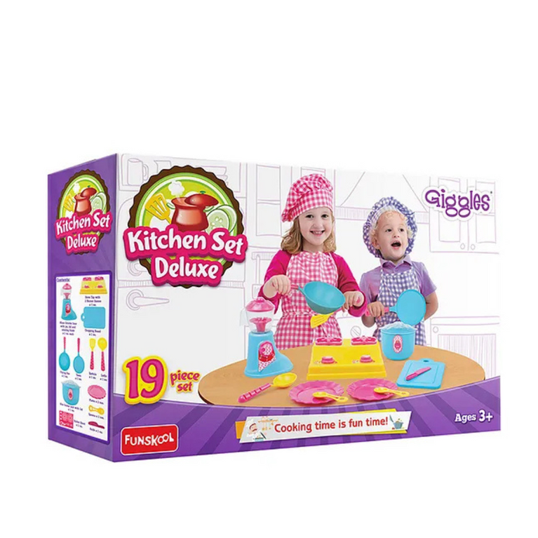 Giggles Kitchen Set Deluxe Multicolor - 19 Pieces